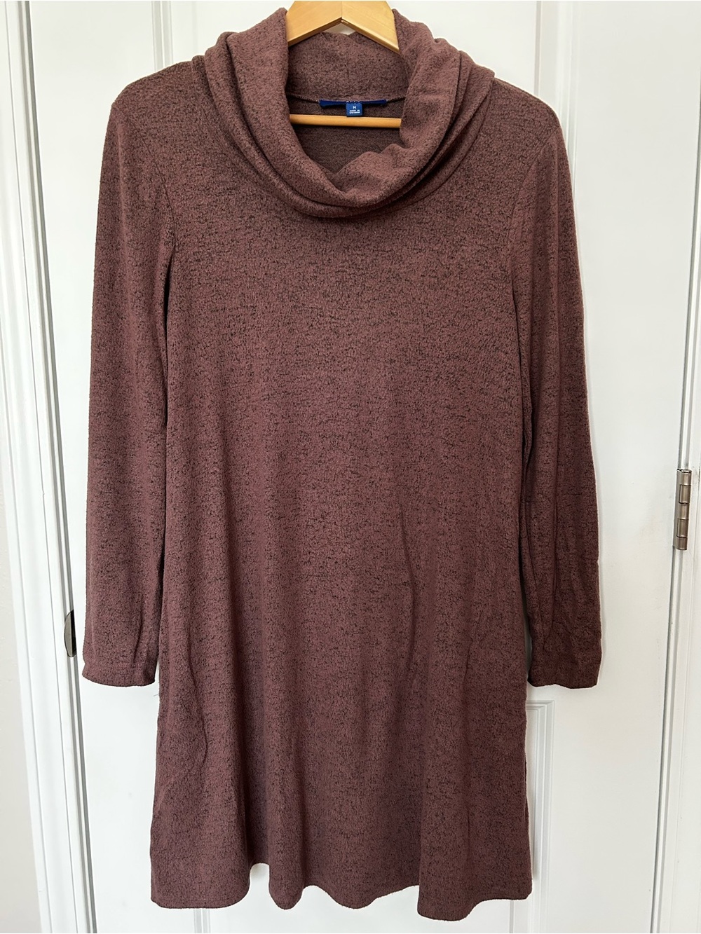 Apt. 9 Cowl Neck Long Sleeve Dress - Taupe